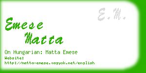 emese matta business card